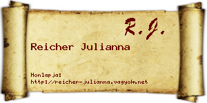 Reicher Julianna névjegykártya